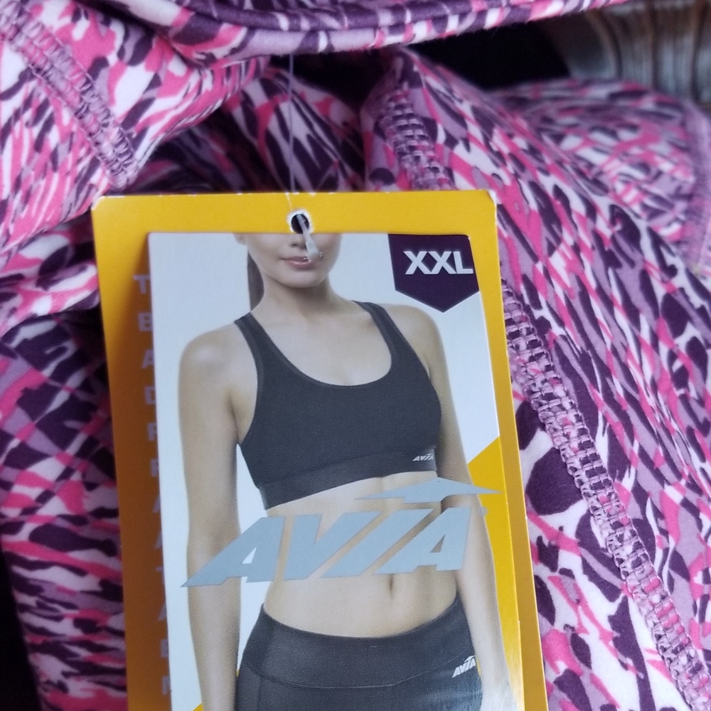💗💜NWT Avia Women's Fashion Performance Leggings With Side Pokets-Pinkpurpl XXL - Picture 5 of 8